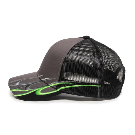 Outdoor Cap WAV-605M Embroidered Wave Design Structured Trucker Hat Unisex Accessories Hats & Caps