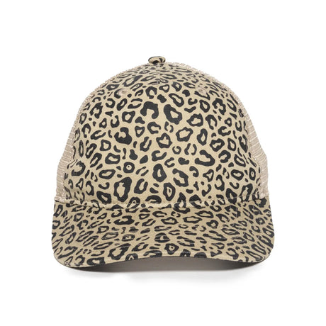 Outdoor Cap OC901M Aztec & Leopard Unstructured Trucker Hat Unisex Accessories Hats & Caps