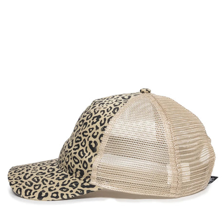 Outdoor Cap OC901M Aztec & Leopard Unstructured Trucker Hat Unisex Accessories Hats & Caps