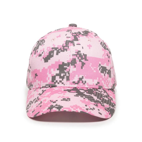 Outdoor Cap DC-610 Camo Structured Solid Back Hat Unisex Accessories Hats & Caps