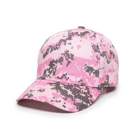 Outdoor Cap DC-610 Camo Structured Solid Back Hat Unisex Accessories Hats & Caps