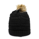 Outdoor Cap OC805 Acrylic Knit Beanie With Faux Fur Pom Unisex Accessories Hats & Caps