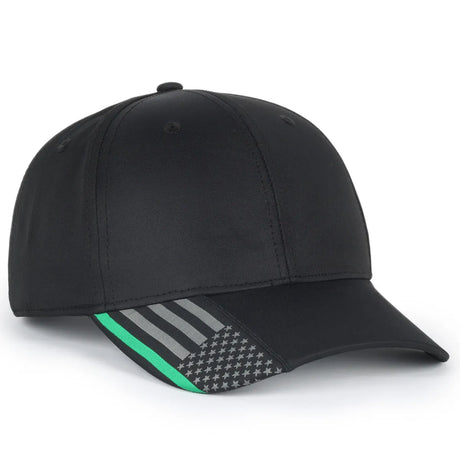 Outdoor Cap OC601 Service Stripes with US Flag Structured Solid Panel Hat Unisex Accessories Hats & Caps