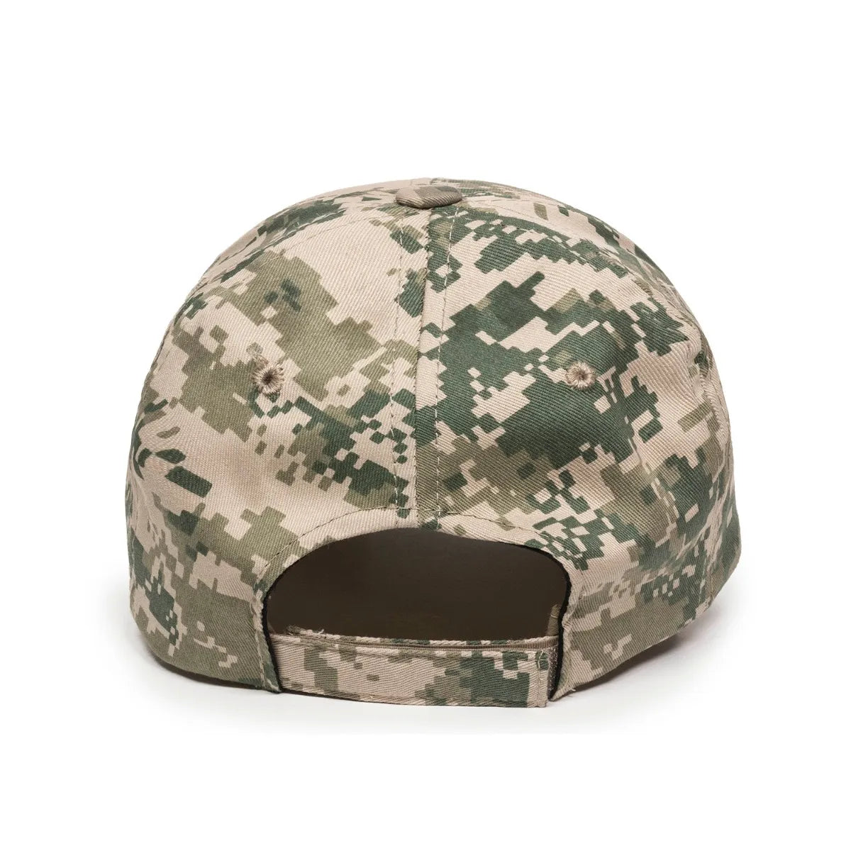 Outdoor Cap DC-610 Camo Structured Solid Back Hat Unisex Accessories Hats & Caps