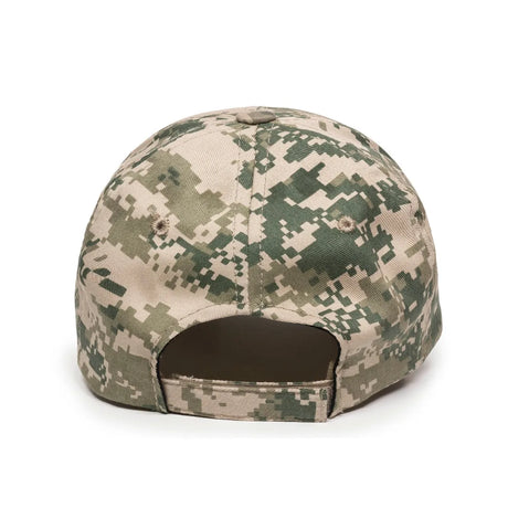 Outdoor Cap DC-610 Camo Structured Solid Back Hat Unisex Accessories Hats & Caps