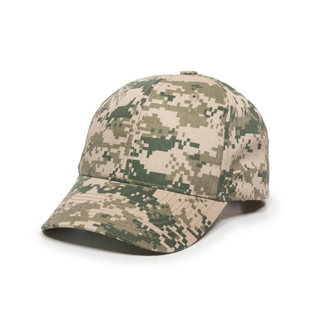 Outdoor Cap DC-610 Camo Structured Solid Back Hat Unisex Accessories Hats & Caps