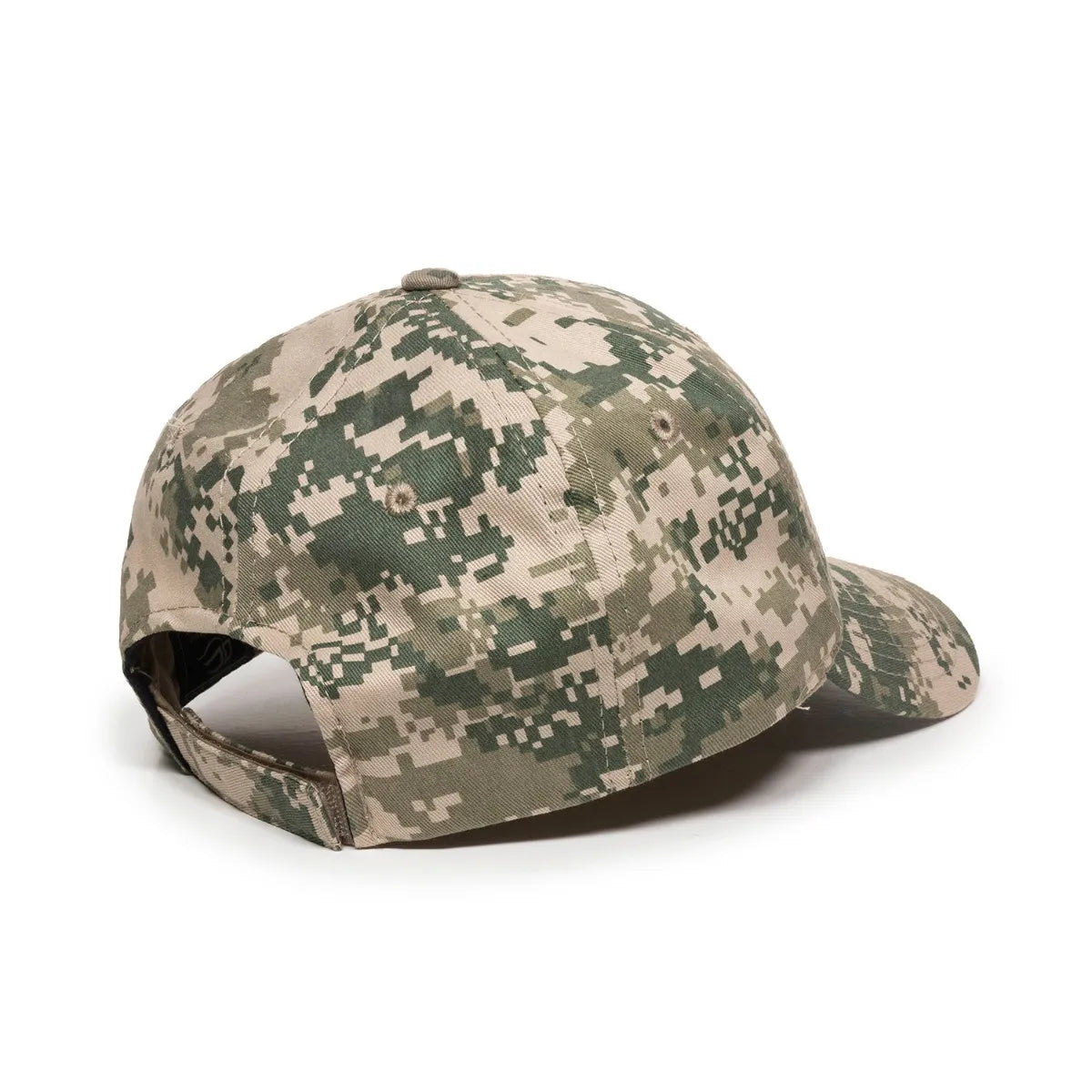 Outdoor Cap DC-610 Camo Structured Solid Back Hat Unisex Accessories Hats & Caps
