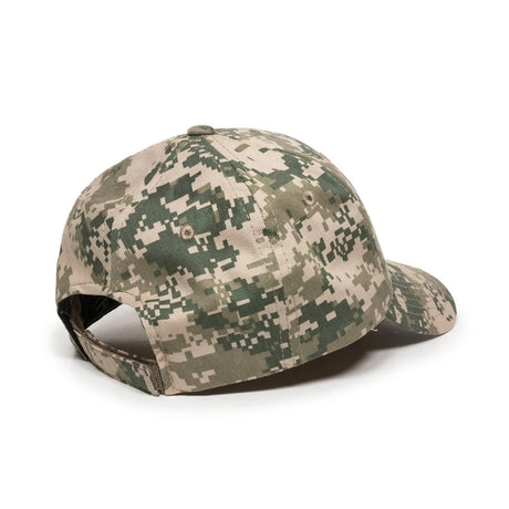 Outdoor Cap DC-610 Camo Structured Solid Back Hat Unisex Accessories Hats & Caps