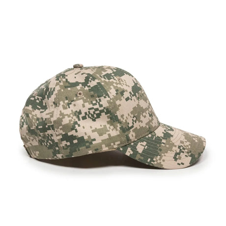 Outdoor Cap DC-610 Camo Structured Solid Back Hat Unisex Accessories Hats & Caps