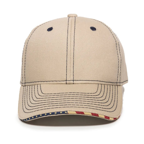 Outdoor Cap USA-800 Cotton Twill Structured Solid Back Hat Unisex Accessories Hats & Caps