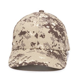 Outdoor Cap DC-610 Camo Structured Solid Back Hat Unisex Accessories Hats & Caps