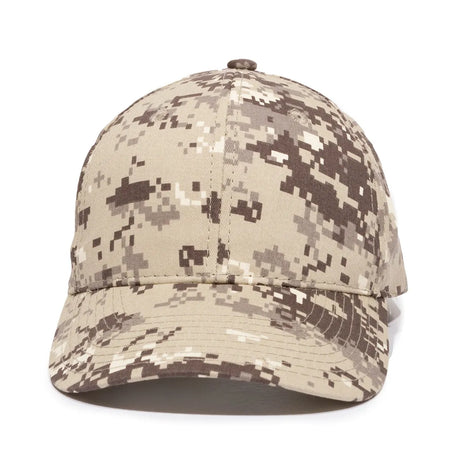 Outdoor Cap DC-610 Camo Structured Solid Back Hat Unisex Accessories Hats & Caps