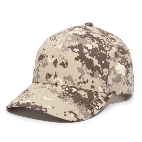Outdoor Cap DC-610 Camo Structured Solid Back Hat Unisex Accessories Hats & Caps
