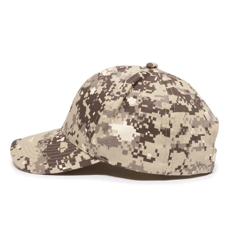 Outdoor Cap DC-610 Camo Structured Solid Back Hat Unisex Accessories Hats & Caps
