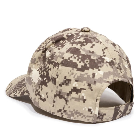 Outdoor Cap DC-610 Camo Structured Solid Back Hat Unisex Accessories Hats & Caps