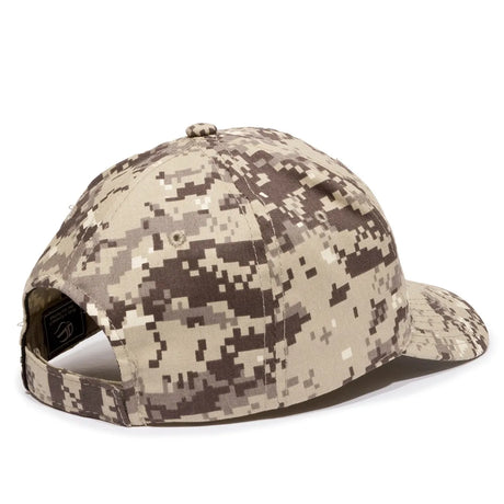 Outdoor Cap DC-610 Camo Structured Solid Back Hat Unisex Accessories Hats & Caps