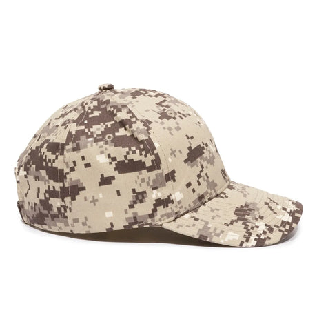 Outdoor Cap DC-610 Camo Structured Solid Back Hat Unisex Accessories Hats & Caps