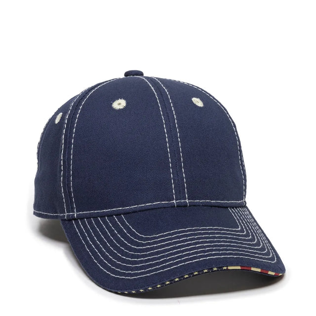 Outdoor Cap USA-800 Cotton Twill Structured Solid Back Hat-1
