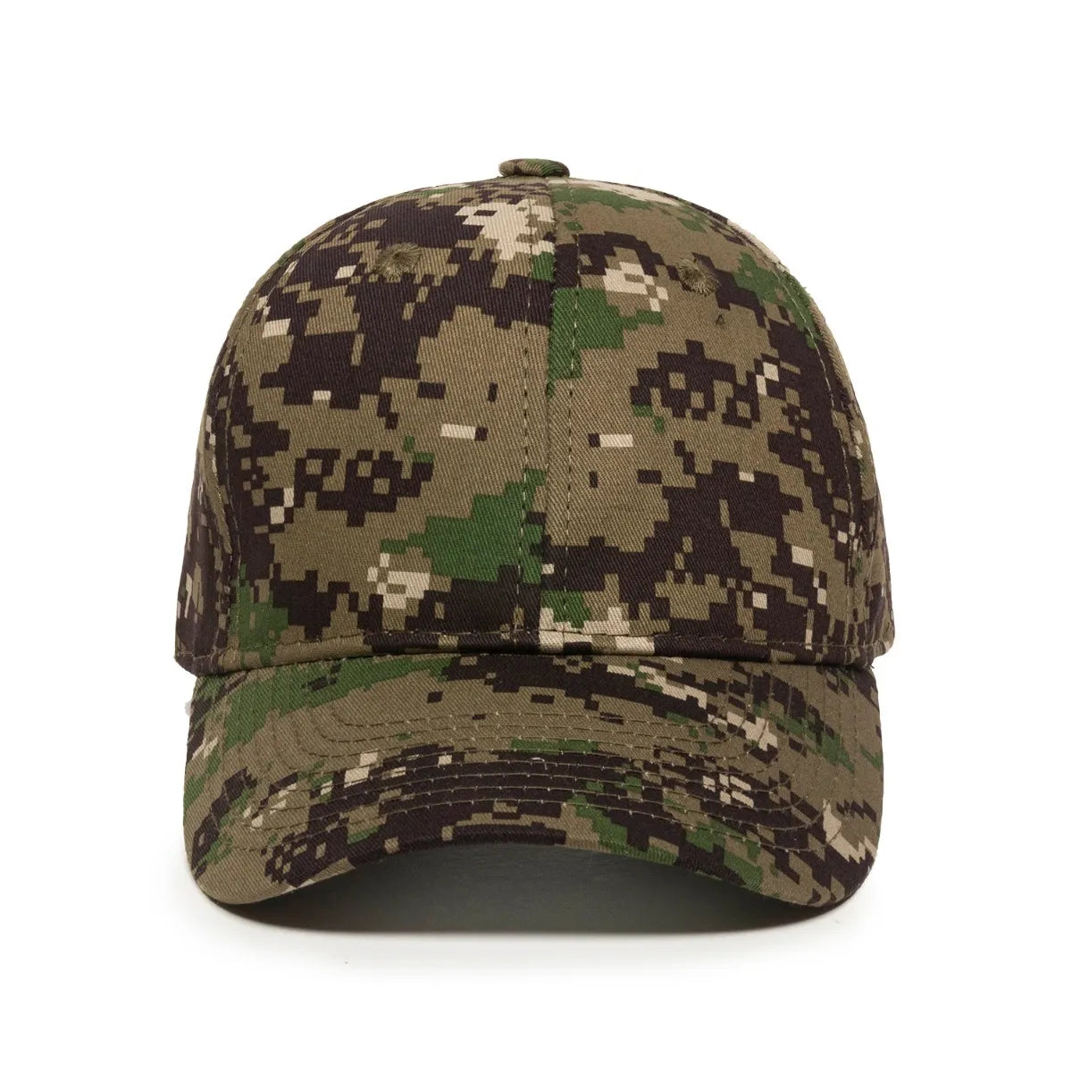 Outdoor Cap DC-610 Camo Structured Solid Back Hat Unisex Accessories Hats & Caps
