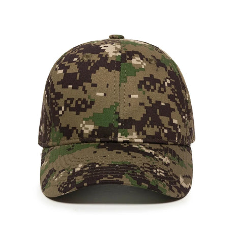 Outdoor Cap DC-610 Camo Structured Solid Back Hat Unisex Accessories Hats & Caps