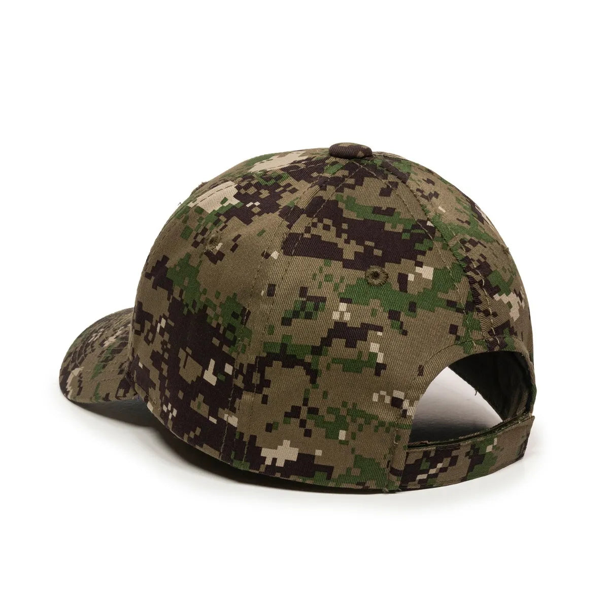 Outdoor Cap DC-610 Camo Structured Solid Back Hat Unisex Accessories Hats & Caps