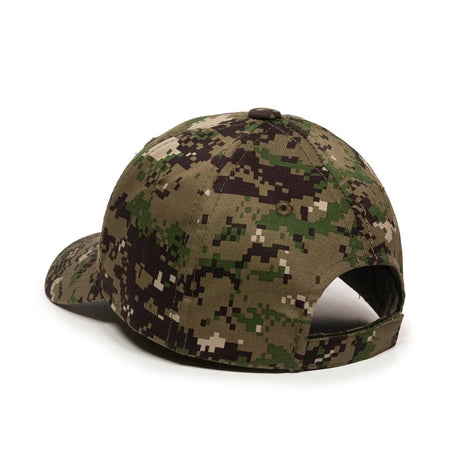 Outdoor Cap DC-610 Camo Structured Solid Back Hat Unisex Accessories Hats & Caps
