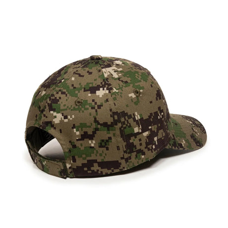 Outdoor Cap DC-610 Camo Structured Solid Back Hat Unisex Accessories Hats & Caps