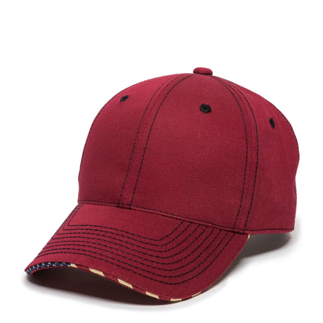 Outdoor Cap USA-800 Cotton Twill Structured Solid Back Hat Unisex Accessories Hats & Caps