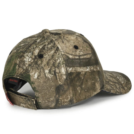 Outdoor Cap USA-350 Camo Structured Solid Back Hat Unisex Accessories Hats & Caps