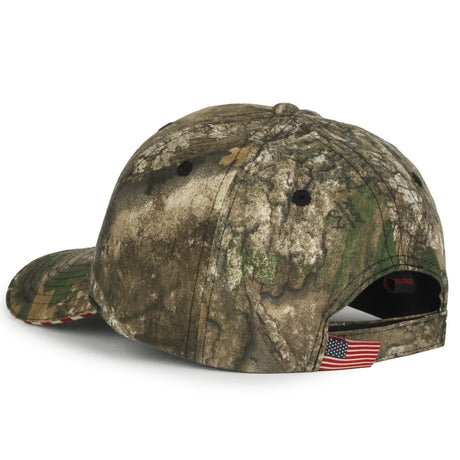 Outdoor Cap USA-350 Camo Structured Solid Back Hat Unisex Accessories Hats & Caps