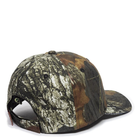 Outdoor Cap USA-350 Camo Structured Solid Back Hat Unisex Accessories Hats & Caps