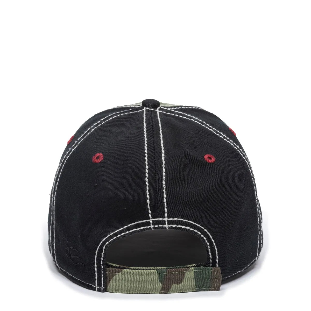 Outdoor Cap AGC-100 Generic Camo/ Black/ American Flag Unstructured Solid Back Hat Unisex Accessories Hats & Caps