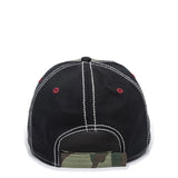 Outdoor Cap AGC-100 Generic Camo/ Black/ American Flag Unstructured Solid Back Hat Unisex Accessories Hats & Caps