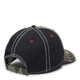 Outdoor Cap AGC-100 Generic Camo/ Black/ American Flag Unstructured Solid Back Hat Unisex Accessories Hats & Caps