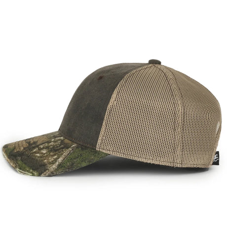 Outdoor Cap HPC-500M Brown/ Tan/ Realtree Apx Structured Trucker Hat Unisex Accessories Hats & Caps