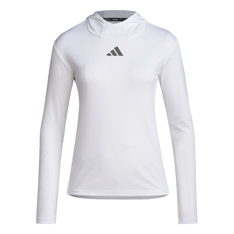 adidas Women's D4T Long Sleeve Lightweight Hoodie Tall Womens Apparel Sweatshirts & Fleece