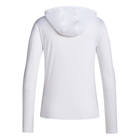 adidas Women's D4T Long Sleeve Lightweight Hoodie Tall Womens Apparel Sweatshirts & Fleece