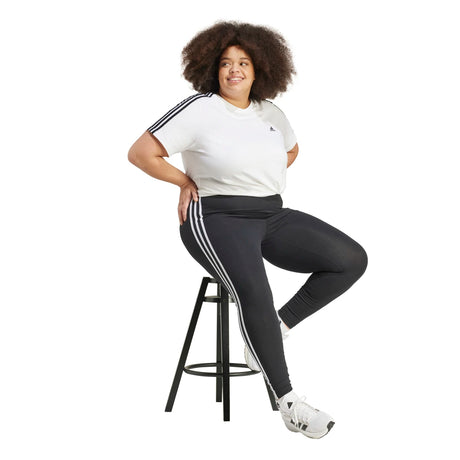 adidas Women's Essentials 3-Stripes Leggings Plus Size Womens Apparel Pants & Sweatpants