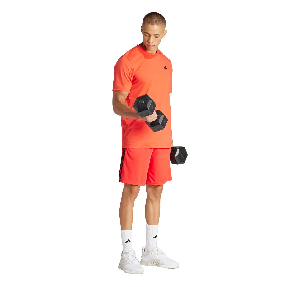 adidas Men's Train Essentials Piqué 3-Stripes Training Shorts Mens Apparel Shorts