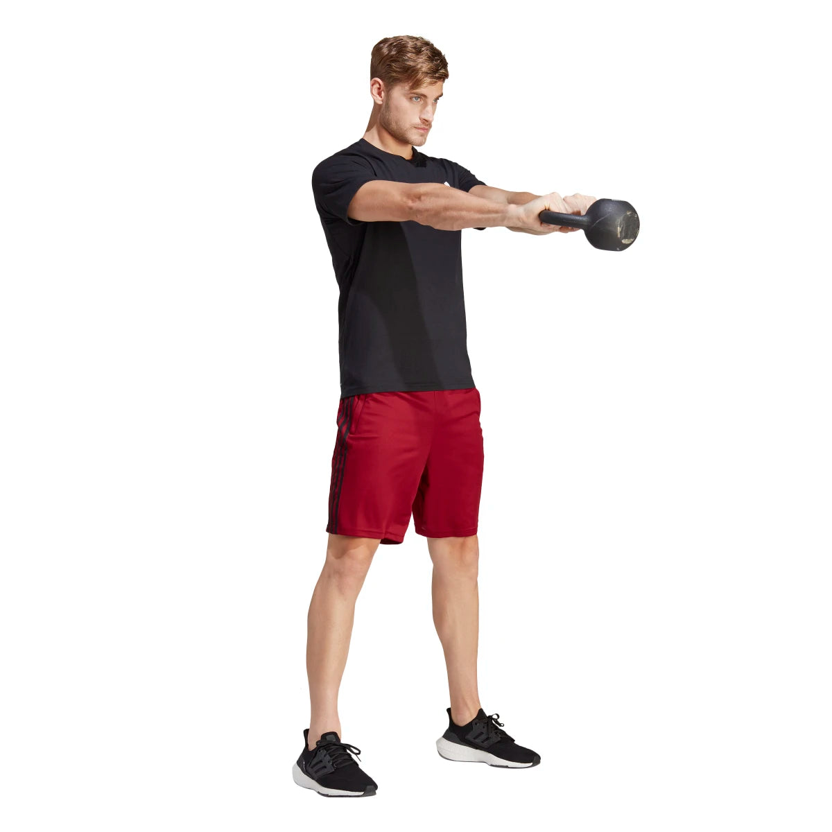 adidas Men's Train Essentials Piqué 3-Stripes Training Shorts Mens Apparel Shorts