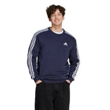 adidas Men's Essentials Fleece 3-Stripes Sweatshirt Mens Apparel Sweatshirts & Fleece