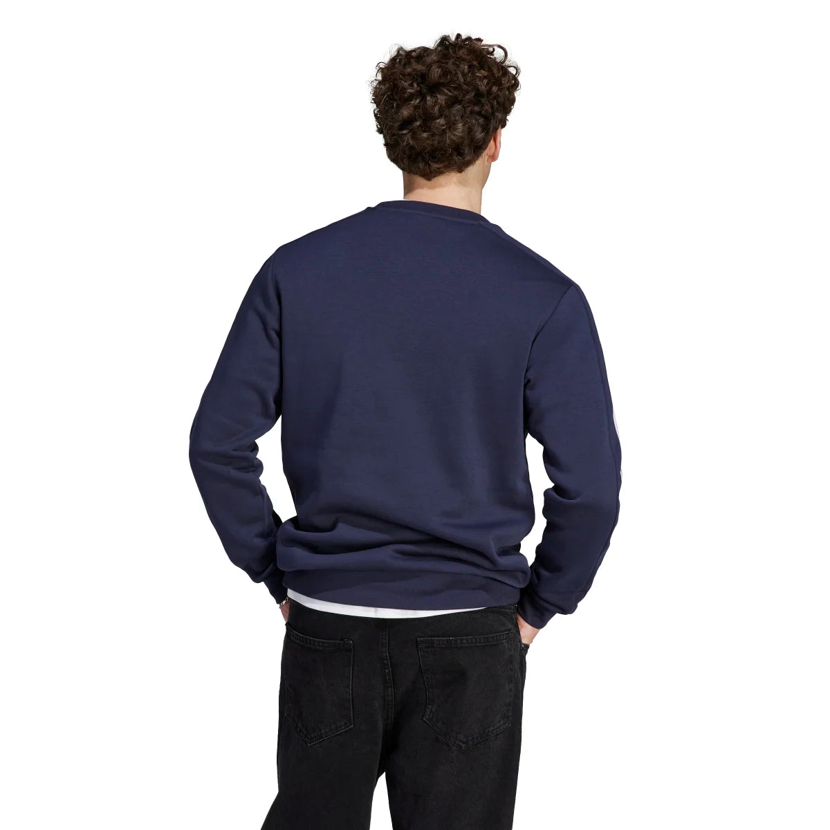 adidas Men's Essentials Fleece 3-Stripes Sweatshirt Mens Apparel Sweatshirts & Fleece