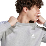 adidas Men's Essentials Fleece 3-Stripes Sweatshirt Mens Apparel Sweatshirts & Fleece