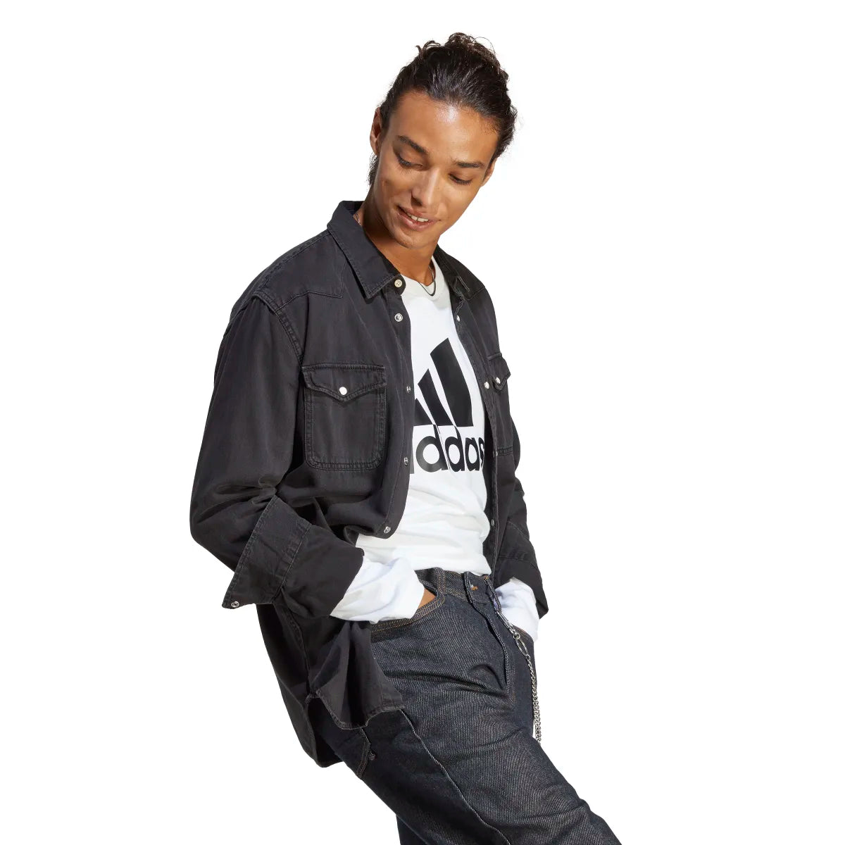adidas Men's Big Logo Long Sleeve T-Shirt Mens Apparel Shirts & Tops