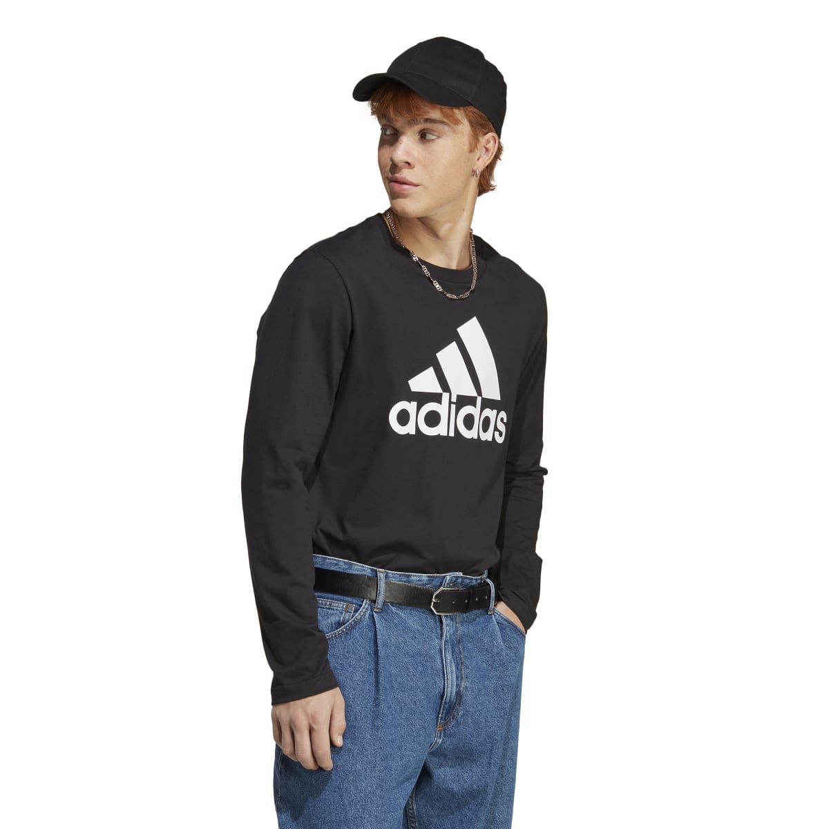 adidas Men's Big Logo Long Sleeve T-Shirt Tall Mens Apparel Shirts & Tops