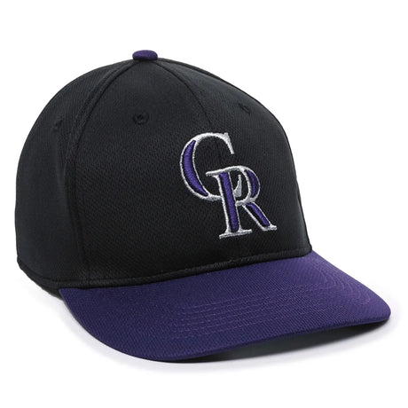 Outdoor Cap Colorado Rockies™ MLB® Replica Structured Solid Panel Hat MLB-350 Fan Gear MLB Colorado Rockies
