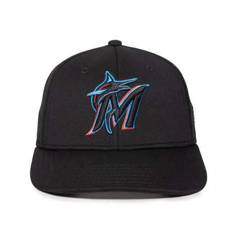 Outdoor Cap Miami Marlins™ Official MLB® Replica Structured Solid Panel Hat MLB-600 Fan Gear MLB Miami Marlins