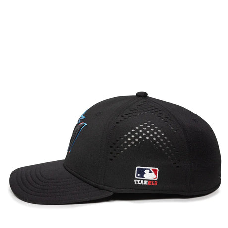Outdoor Cap Miami Marlins™ Official MLB® Replica Structured Solid Panel Hat MLB-600 Fan Gear MLB Miami Marlins