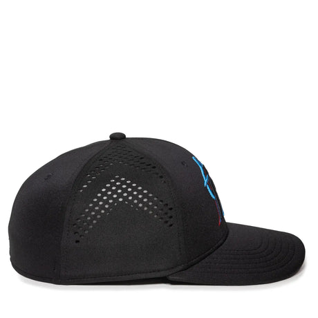 Outdoor Cap Miami Marlins™ Official MLB® Replica Structured Solid Panel Hat MLB-600 Fan Gear MLB Miami Marlins