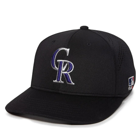 Outdoor Cap Colorado Rockies™ Official MLB® Replica Structured Solid Panel Hat MLB-600 Fan Gear MLB Colorado Rockies